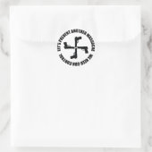 Wir brauchen Kontrolle von Waffen Runder Aufkleber (Tasche)