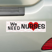 Wir brauchen Krankenschwestern und Herz-Autoaufkle Autoaufkleber (Auf Auto)