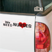 Wir brauchen Krankenschwestern und Herz-Autoaufkle Autoaufkleber (Auf Lkw)