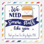 Wir brauchen mehr Angestellte wie Sie Quadratischer Aufkleber (Vorderseite)