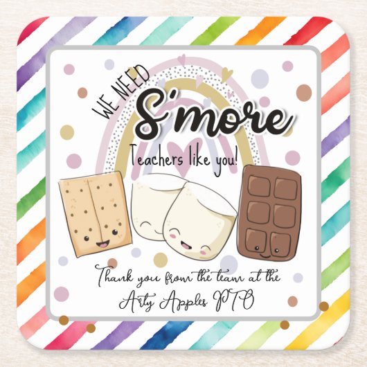 Wir brauchen mehr Lehrer wie Sie Gutes tun Rechteckiger Pappuntersetzer (Vorderseite)