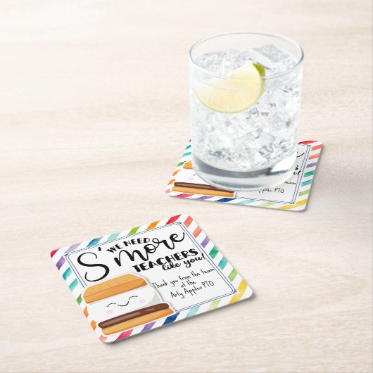 Wir brauchen mehr Lehrer wie Sie, Lehrergeschenk Rechteckiger Pappuntersetzer (Vor Ort)