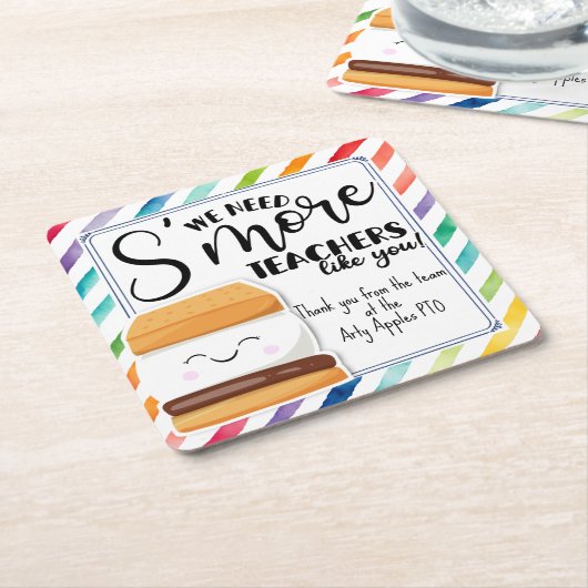 Wir brauchen mehr Lehrer wie Sie, Lehrergeschenk Rechteckiger Pappuntersetzer (angewinkelt)