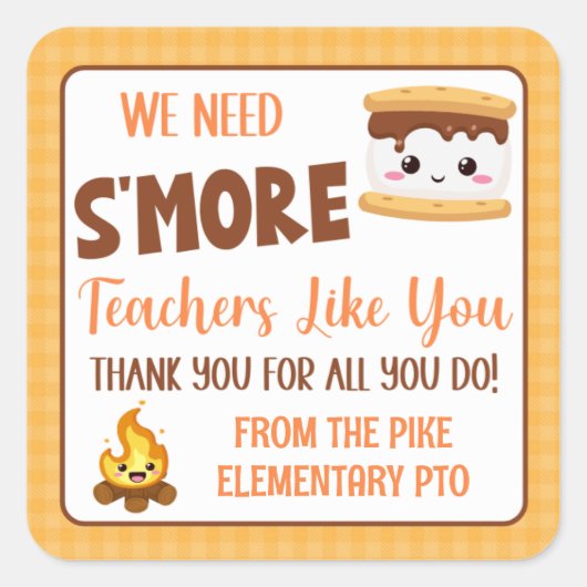 Wir brauchen mehr Lehrer wie Sie Quadratischer Aufkleber (Vorderseite)