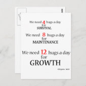 Wir brauchen Umarmungen... Postkarte (Vorne/Hinten)