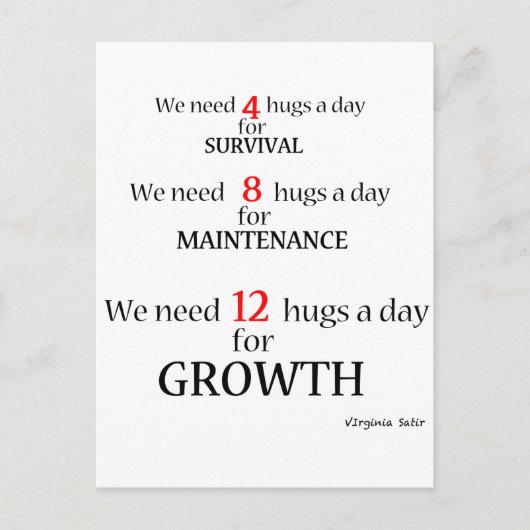 Wir brauchen Umarmungen... Postkarte (Vorderseite)