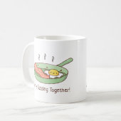 Wir brodeln zusammen, Bacon und Ei-Doodle Kaffeetasse (Vorderseite Links)
