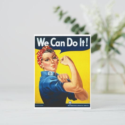 Wir_Can_Do_It_Propaganda-Poster Postkarte (Stehend Vorderseite)