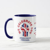 WIR CELEBRATE YOU Patriotic British Tasse (Links)