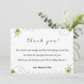 Wir danken euch Karten, Baby Shower Mommy zu sein  Dankeskarte (Stehend Vorderseite)