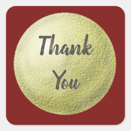 Wir danken Ihnen für die einzigartige Elegant Red  Quadratischer Aufkleber