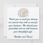 Wir danken Ihnen für die Hochzeit am Strand - SRF Dankeskarte (Rückseite)