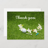 Wir danken Ihnen für die Karte Golfer mit Golfball (Vorne/Hinten)