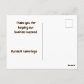 Wir danken Ihnen für Ihre Mitarbeiterleistung Postkarte (Rückseite)