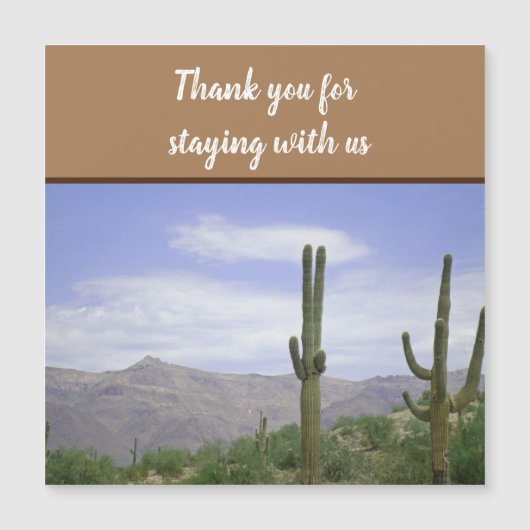 Wir danken Ihnen für Ihren Empfang Magnetkarte (Vorderseite)