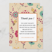 Wir danken Ihnen Karten Niedlich Whimsical (Vorne/Hinten)