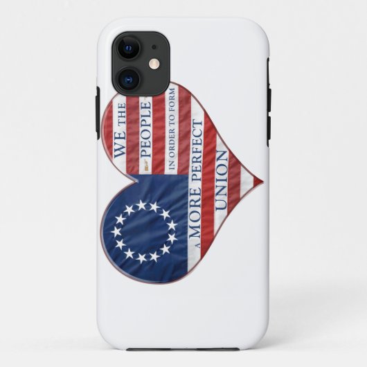 Wir, das amerikanische Flaggenherz Case-Mate iPhone Hülle (Rückseite)