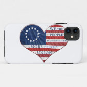Wir, das amerikanische Flaggenherz Case-Mate iPhone Hülle (Rückseite (Horizontal))