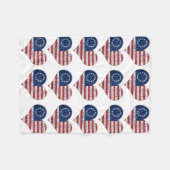 Wir, das amerikanische Flaggenherz Fleecedecke (Vorderseite (Horizontal))