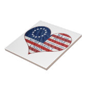 Wir, das amerikanische Flaggenherz Fliese (Seite)