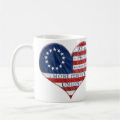 Wir, das amerikanische Flaggenherz Kaffeetasse (Links)