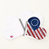 Wir, das amerikanische Flaggenherz Notizblock (Innenseite)