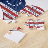 Wir, das amerikanische Flaggenherz Puzzle (Seite)