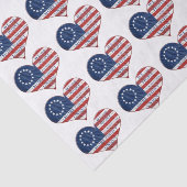 Wir, das amerikanische Flaggenherz Seidenpapier (Ausschnitt)