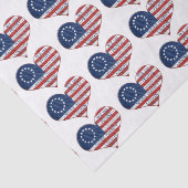 Wir, das amerikanische Flaggenherz Seidenpapier (Ausschnitt)