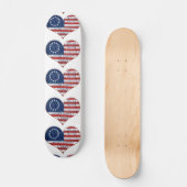 Wir, das amerikanische Flaggenherz Skateboard (Vorderseite)