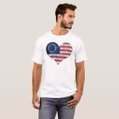 Wir, das amerikanische Flaggenherz T-Shirt (Vorne ganz)