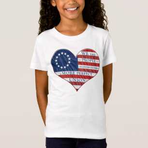 Wir, das amerikanische Flaggenherz T-Shirt