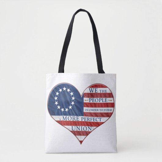 Wir, das amerikanische Flaggenherz Tasche (Vorderseite)