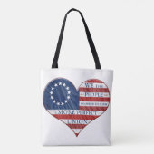 Wir, das amerikanische Flaggenherz Tasche (Rückseite)