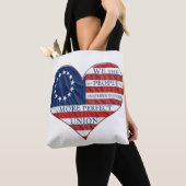Wir, das amerikanische Flaggenherz Tasche (Von Nahem)