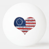 Wir, das amerikanische Flaggenherz Tischtennisball (Vorderseite)
