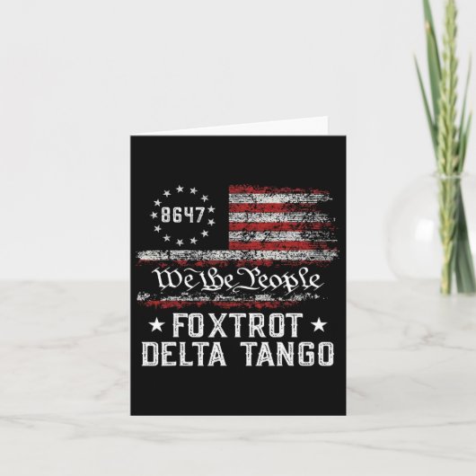 Wir, das Foxtrot Delta Tango Usa Flag 8647 VI Karte (Vorderseite)