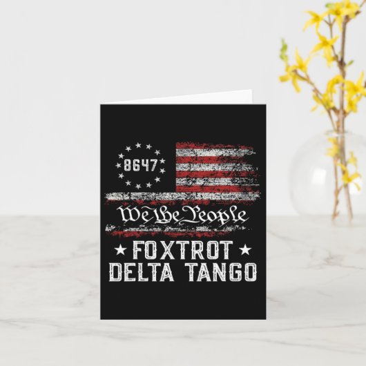 Wir, das Foxtrot Delta Tango Usa Flag 8647 VI Karte (Gelbe Blume)