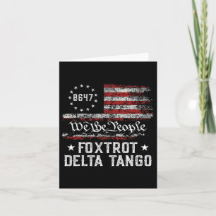 Wir, das Foxtrot Delta Tango Usa Flag 8647 VI Karte