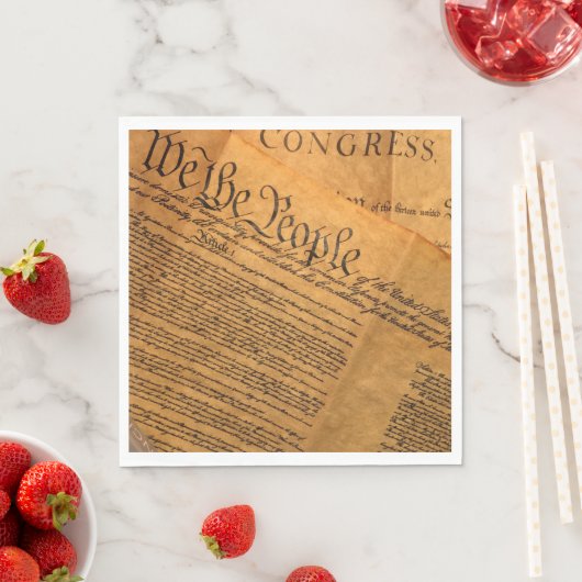 Wir, das Party der US-Verfassung für Amerikanische Serviette (Beispiel)