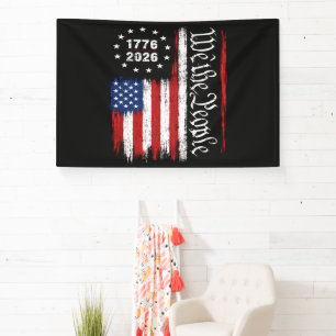 Wir das Volk 1776 2026 Patriotische Flagge Banner