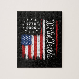 Wir das Volk 1776 2026 Patriotische Flagge Puzzle