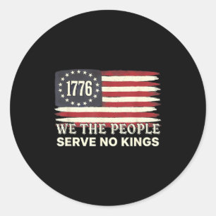 Wir Das Volk 1776 Amerikanische Flagge Dienen Kein Runder Aufkleber