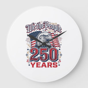 Wir das Volk 250 Jahre Patriotischer Adler Vintage Große Wanduhr