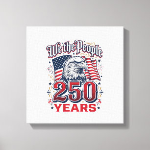 Wir das Volk 250 Jahre Patriotischer Adler Vintage Leinwanddruck