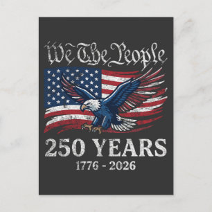 Wir das Volk 250 Jahre Shirt Amerikanische Flagge Postkarte