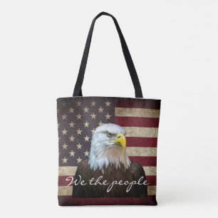 Wir das Volk Amerikanische Flagge Weißkopfseeadler Tasche