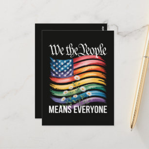 Wir das Volk bedeutet jeden Regenbogen Postkarte