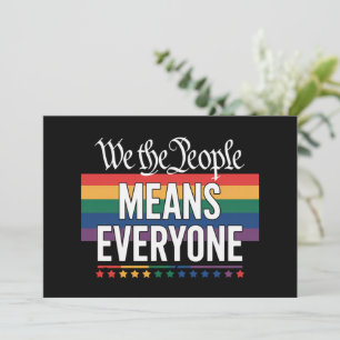 Wir das Volk bedeutet jeden US-Verfassung LGBT Einladung