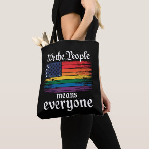Wir das Volk bedeutet jeden USA-Flagge LGBTQ Tasche
